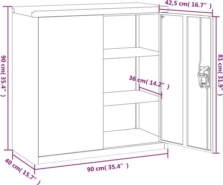 Produktbild VidaXL Bakarne (90 x 40 x 90 cm)