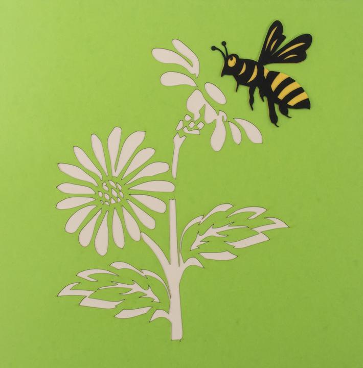 Actual product image Hervorragend Greeting Card Bee on Flower - 3D Pop-up (1 pcs.)