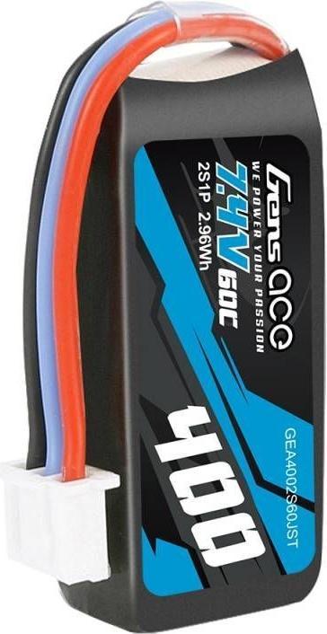 Image du produit Gens Ace Batterie 400mAh 7.4V 60C 2S1P JST (7.40 V, 400 mAh)