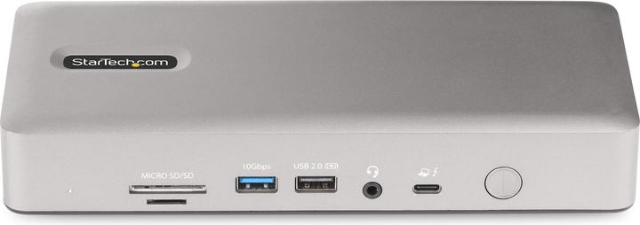 Produktbild StarTech com 132UE-TB4USB4DOCK, Kabelgebunden, Thunderbolt 4, 98 W, 3,5 mm, 10,100,1000,2500 Mbit/s (Thunderbolt, 7 Ports)