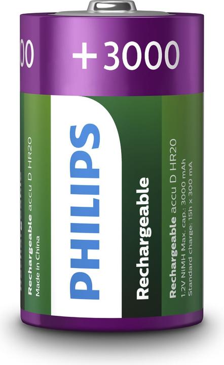 Actual product image ProPlus Philips batteries D 3000 mAh 2 pieces in blister (2 pcs., D, 3000 mAh)
