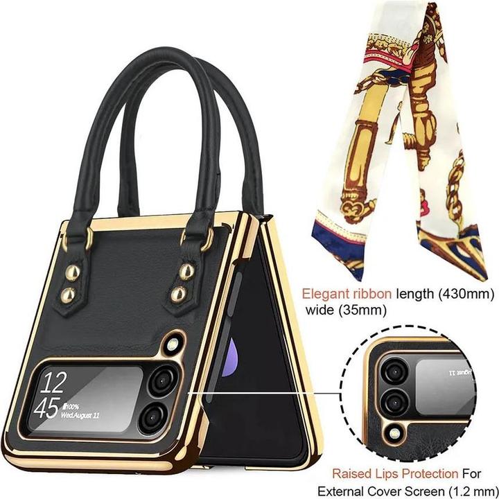 Produktbild PhoneLook Hülle Fashion Designer Schutzhülle in Handtaschenform (Samsung Galaxy Z Flip4)
