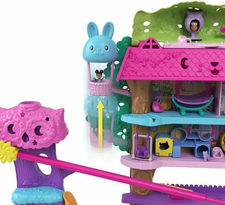 Actual product image Polly Pocket Pollyville animal party tree house