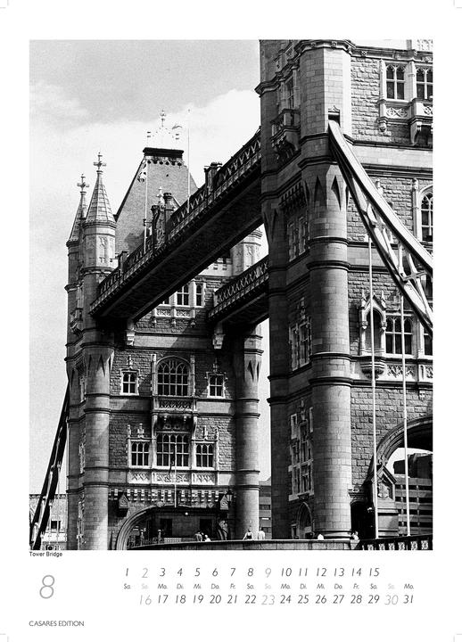 Produktbild London schwarz-weiss 2026 S 29x21cm (Deutsch)