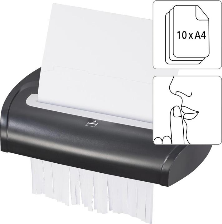 Produktbild Hama Premium M10 Aktenvernichter Mikrogeschnittene Zerkleinerung 22,5 cm 58 dB Schwarz (Microschnitt)