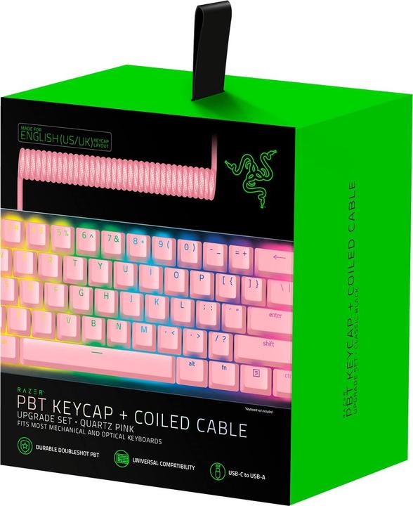 Productafbeelding Razer PBT sleutelkap + spiraalkabel upgradeset