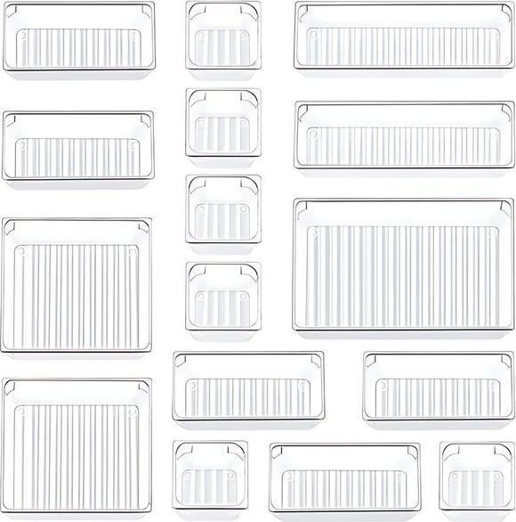 Produktbild Hermex Schubladen Organizer (24.5 x 16.5 x 5 cm, 16.5 x 16.5 x 5 cm, 16.5 x 8.5 x 5 cm, 8 x 8 x 5 cm, 24.5 x 8.5 x 5 cm)