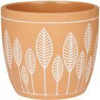Actual product image Ibergarden terracotta pot leaves round 17x15 (17.50 cm)