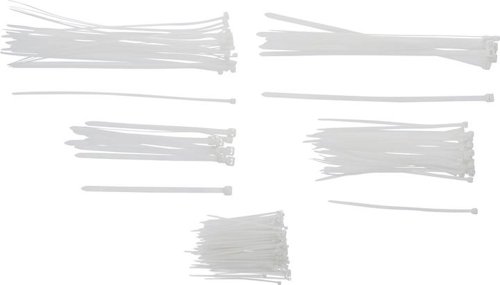 Actual product image BGS Cable Tie Set white Various Sizes 250 pcs. (Plastic cable ties, 250 mm, 250 pcs.)