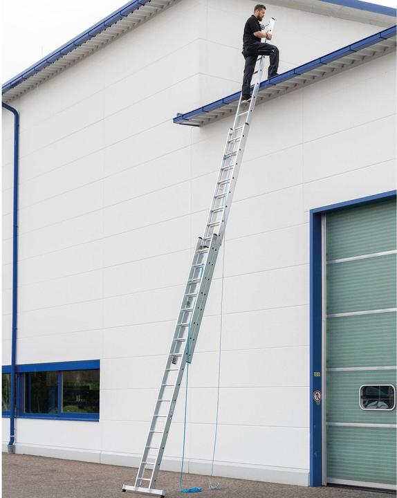 Produktbild Munk Sprossen-Seilzugleiter 3-teilig mit Standard-Traverse 3x18 Sprossen (Gerüst, 1250 cm)