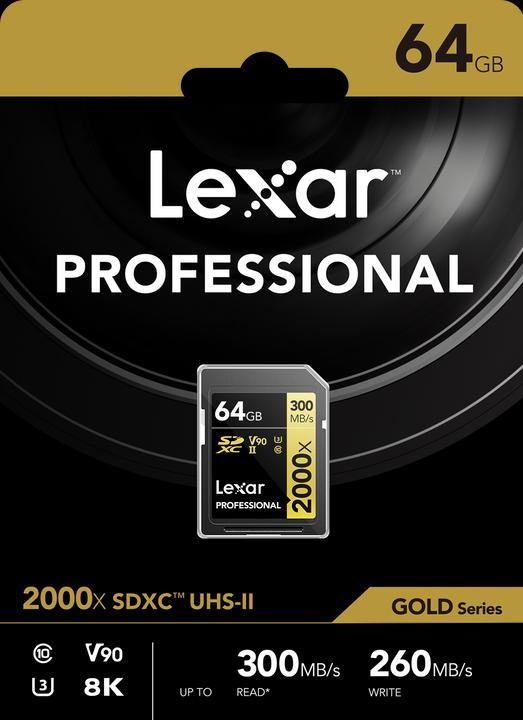 Image du produit Lexar Professionnel 2000x (64 Go, SDXC, U3, UHS-II)