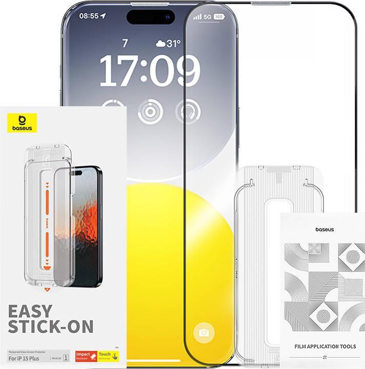 Produktbild Baseus Sapphire Tempered Glass 0.3mm for iPhone 15 Plus (1 Stück, Apple iPhone 15 Plus)