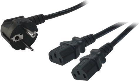 Produktbild LogiLink Y-Stromkabel, 1 x Schuko (1.50 m)