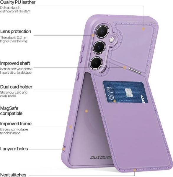 Immagine prodotto Dux Ducis Custodia Rafi Serie II per Samsung Galaxy S25 Plus - Viola (Samsung Galaxy S25+)