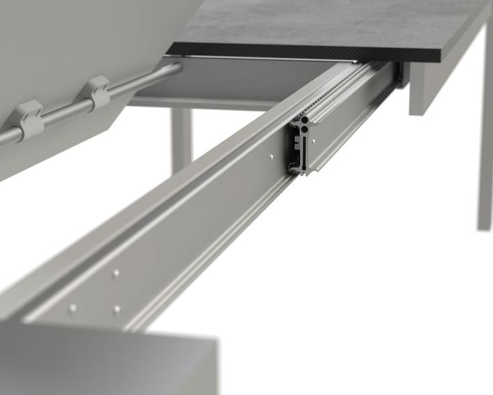 Pöttker ALU 77 FRONTSLIDE Extension table runner, extension 1236 mm, length 1315 mm, aluminium (150 cm)