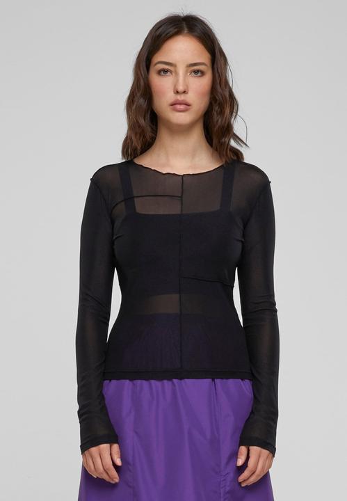 Actual product image Urban Classics Ladies Exposed Seam Mesh Longsleeve (S)