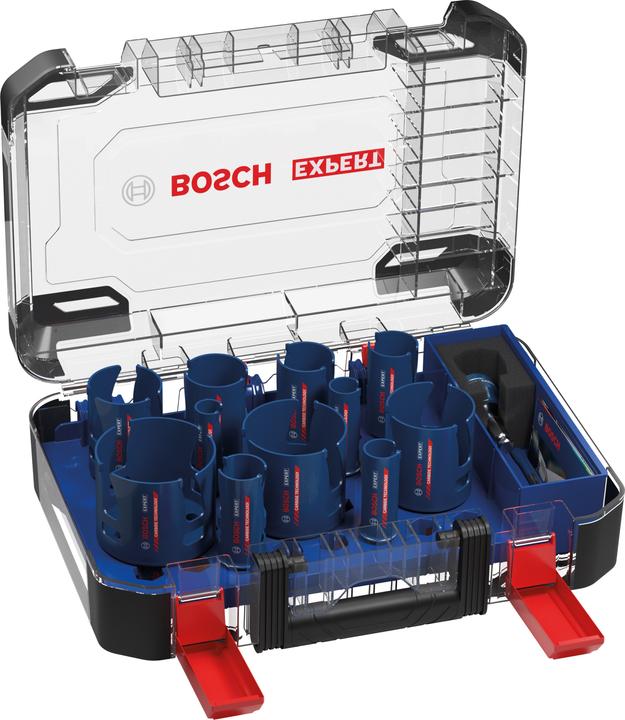 Produktbild Bosch Professional Zubehör EXPERT Construction Material Lochsäge-Set 20/22/25/32/35/40/44/51/60/68/76 mm, 15-tlg. (20, 22, 25, 32, 35, 40, 44, 51, 60, 76, 68 mm)
