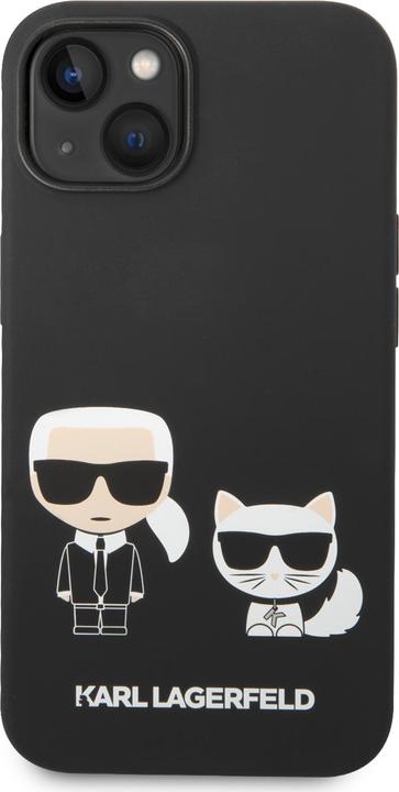 Produktbild Karl Lagerfeld Hard Cover Silicone Karl and Choupette Magsafe Black, for iPhone 14, KLHMP14SSSKCK (Apple iPhone 14)