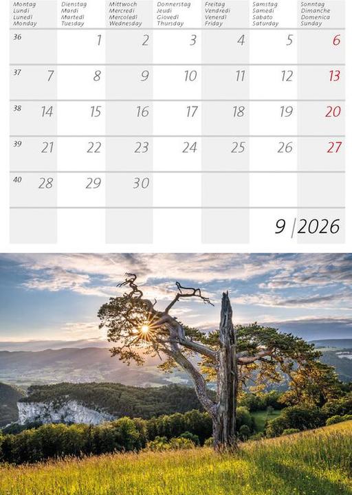 Actual product image Kleiner Schweizer Kalender 2026 (Hardcover, German, French)