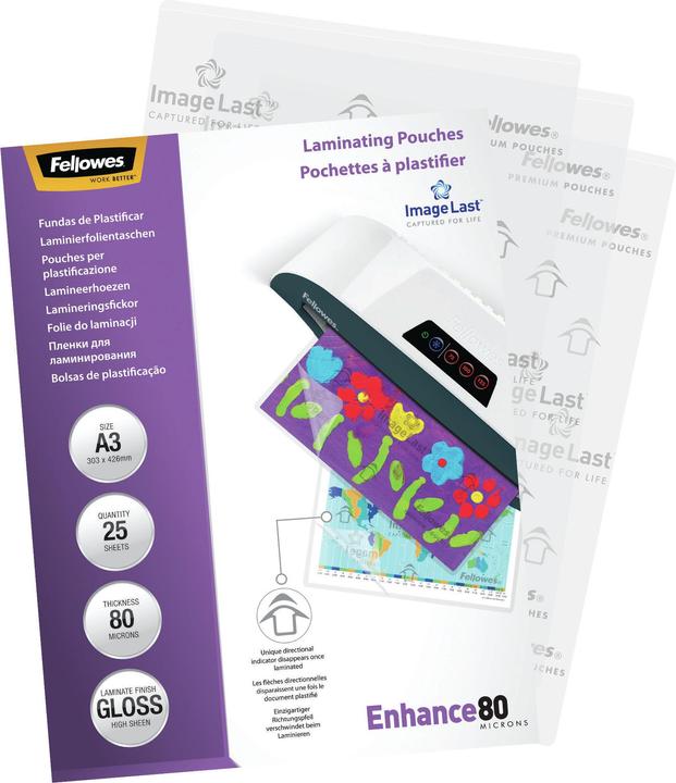 Immagine prodotto Fellowes Migliorare 80 (A3, 25 Pezzo/i, 80 µm)