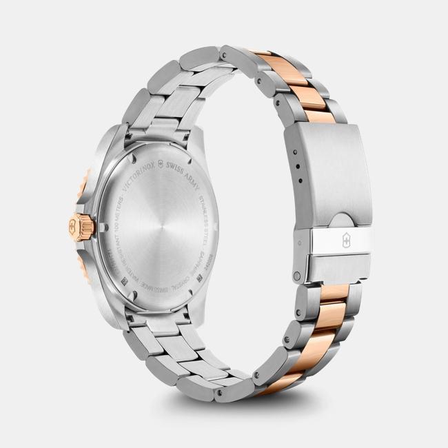 Produktbild Victorinox Maverick, Taucheruhr, Herrenuhr, 43 cm, Ziffernblatt grün, Edelstahl Armband silver/rose-gold (Taucheruhr, 43 mm)