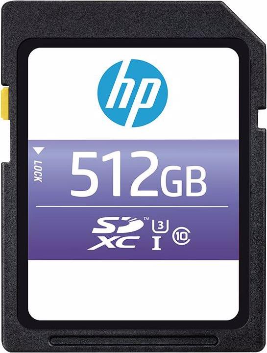 Actual product image HP SDXC card U3 512 GB (512 GB, SDXC, U3, UHS-I)