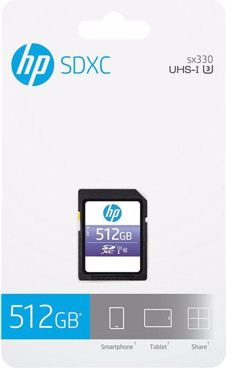 Actual product image HP SDXC card U3 512 GB (512 GB, SDXC, U3, UHS-I)