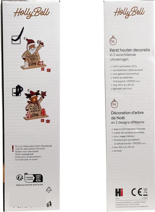 Produktbild Mojawo LED Holz Weihnachtsmann Weihnachtskalender Weihnachtsdeko Kalender