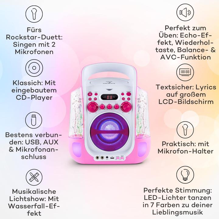 Immagine prodotto Auna Sistema karaoke, rosa