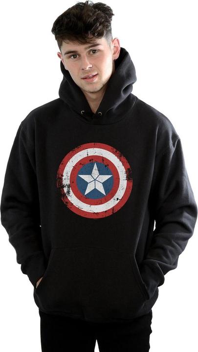 Image du produit - Sweat à capuche CAPTAIN AMERICA CIVIL WAR DISTRESSED SHIELD - Homme (M)