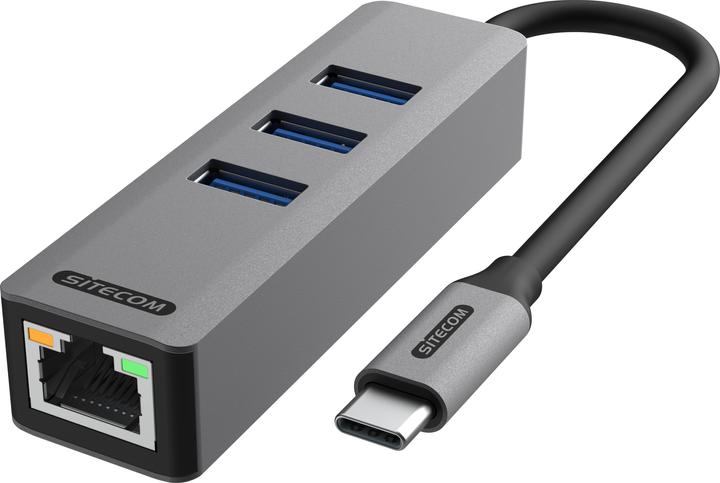 Immagine prodotto Sitecom AD-1008 Hub USB-C a Ether +3x (USB-C, 4 Porti)