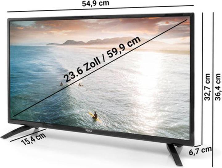 Produktbild Xoro HTL 2477 59,9 cm (23.6" ) HD Smart-TV WLAN Schwarz (Energieklasse F) (24", LED, HD ready)
