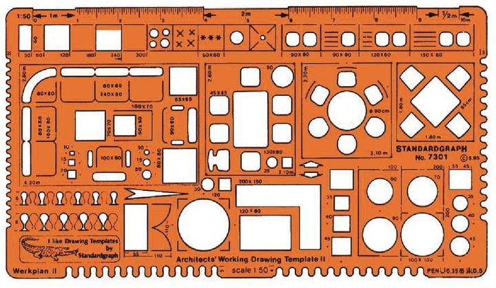 Produktbild Architekt-werkplan Schablone (220 mm)