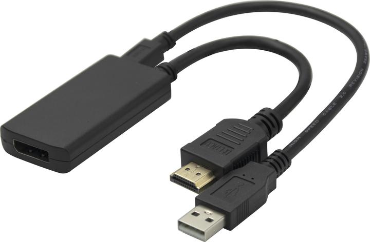 Actual product image Deltaco Adapteris HDMI - DisplayPort, 4K/60Hz / 1902013 (HDMI)