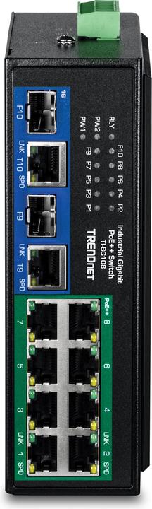 Immagine prodotto Trendnet 10-Port Industrial Gigabit PoE++ DIN-Rail Swit (10 Porti)