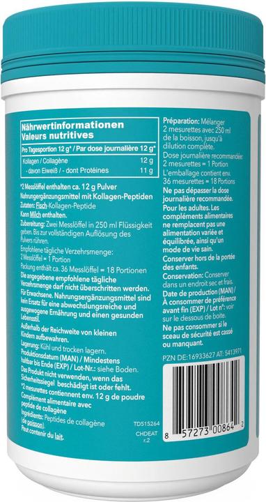 Nährwerte und Zutaten Vital Proteins Marine Collagen (1 Stück, Pulver, 271 g)