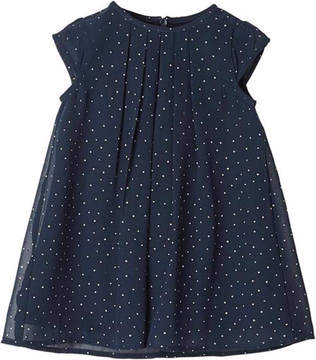 Image du produit S.Oliver Robe bébé bleu foncé manches courtes à pois (62)