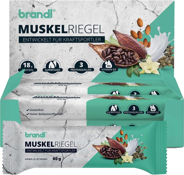 Produktbild Brandl-Nutrition Riegel (Vanille Schoko, 12 Stk., 720 g)