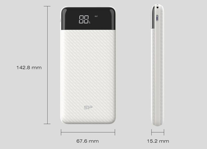Actual product image Silicon Power GP28 Power Bank 10000mAH White (10000 mAh, 37 Wh)