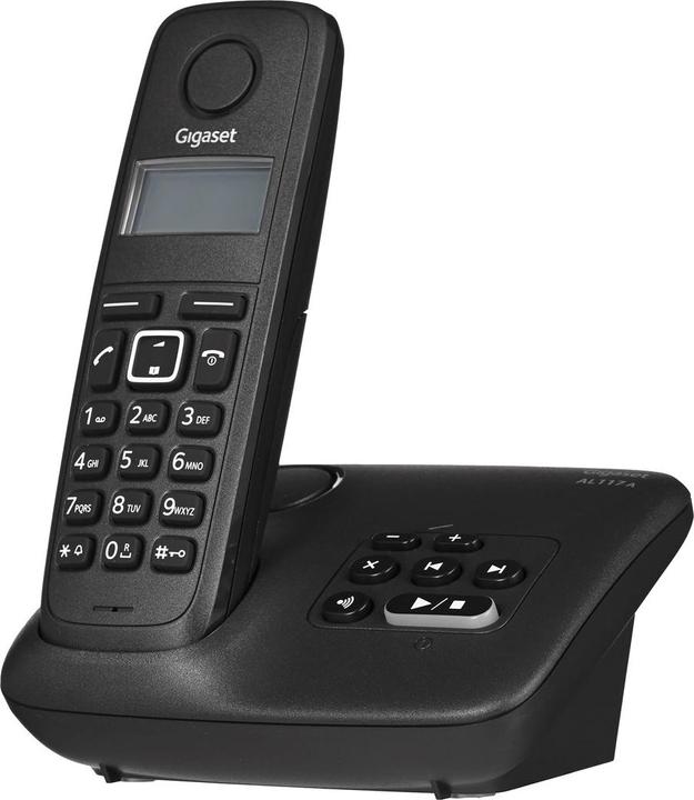 Actual product image Gigaset SIEMENS WIRELESS PHONE AL117A BLACK (S30852-H2826-D201)