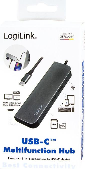 Produktbild LogiLink UA0343 (USB-C, 6 Ports)