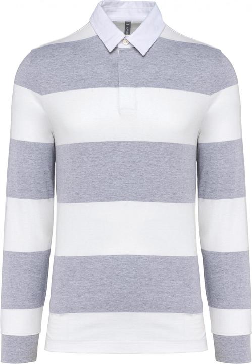 Oxford Grey, White Stripes
