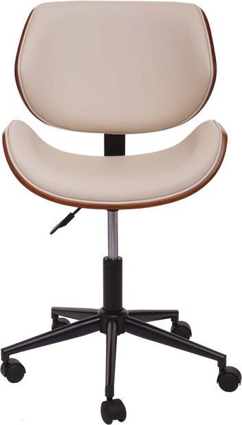 Image du produit Swisshandel24 Chaise de bureau, chaise de bureau pivotante, chaise de bureau en bois courbé, aspect noyer, rétro