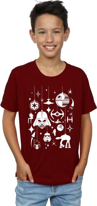 Immagine prodotto Star Wars Christmas Decorations Maglietta Ragazzi (140, 146)