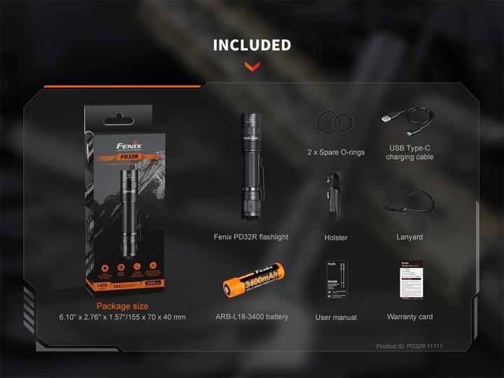 Produktbild Fenix PD32R Taschenlampe (13.50 cm, 1400 lm)