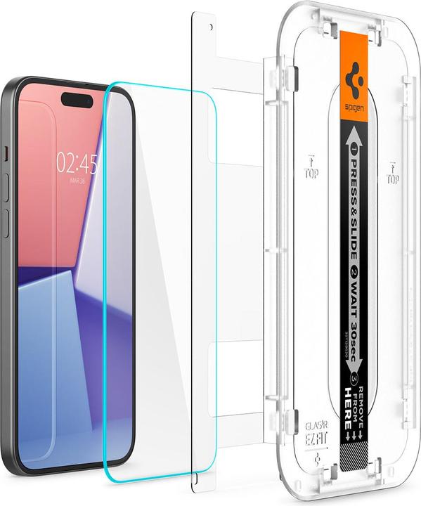 Produktbild Spigen Glas.TR EZ Fit (2 Stück, Apple iPhone 15)