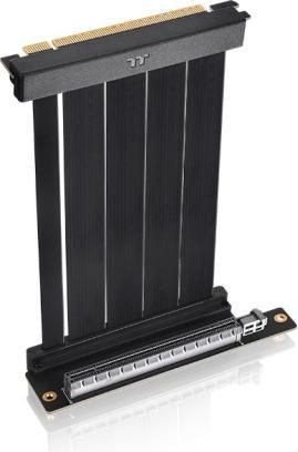 Produktbild Thermaltake PCI-E 4.0 Dual 90° Riser Cable (schwarz, 13cm)