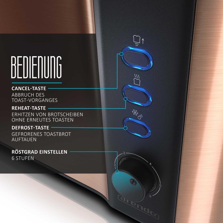 Image du produit Arendo Grille-pain à fentes longues FRUKOST Copper