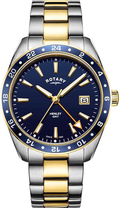 Immagine prodotto Rotary GB05296/05 Henley GMT Uomo 40mm 10ATM (Orologio da polso analogico, 40 mm)