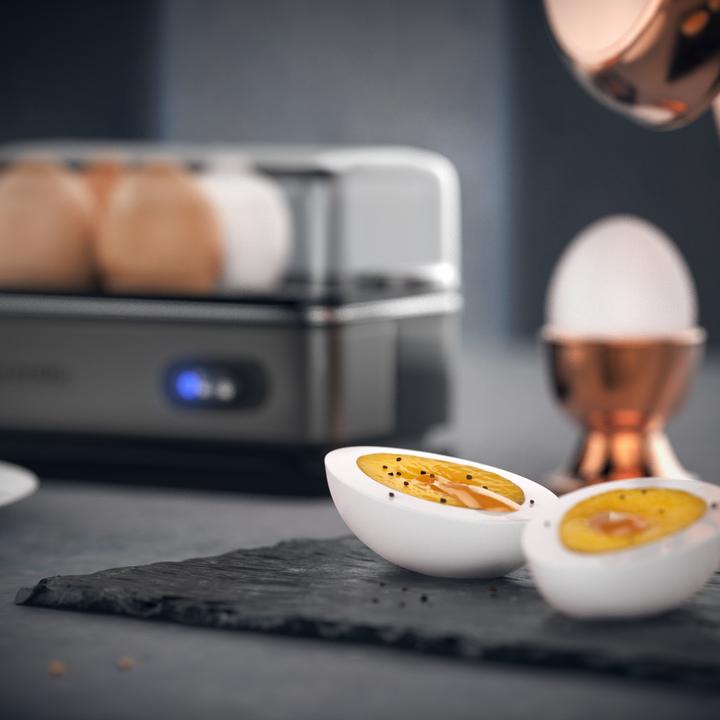 Actual product image Arendo Stainless steel egg boiler 6-egg boiler, 400 W, stainless steel, keep warm function, adjustable